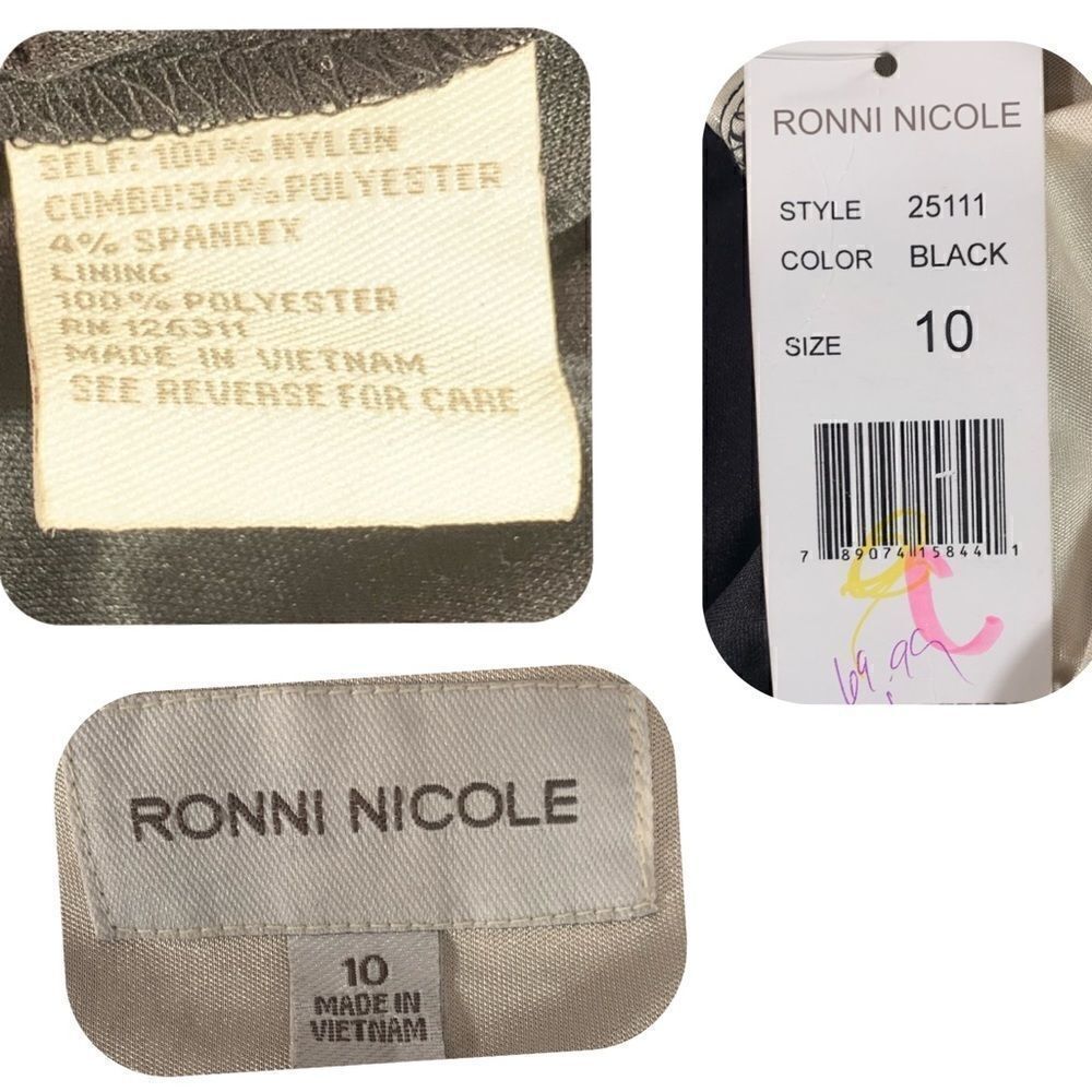 NWT Ronni Nicole ruffle laced V-neck cocktail … - Picture 8 of 9